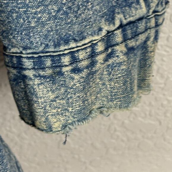 Vtg 90s Women’s Western Button Up Shirt Embroidered Chambray Size 2X Distressed - Picture 6 of 10